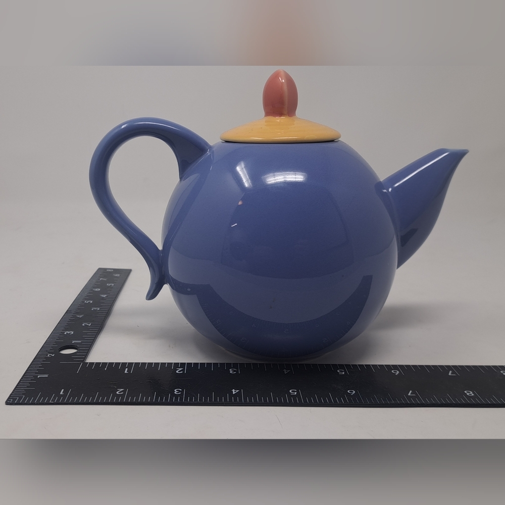 Lindt Stymeist Teapot Kitchen Coffee Colorways Blue Oval Japan Vintage 80s 90s - Picture 8 of 9